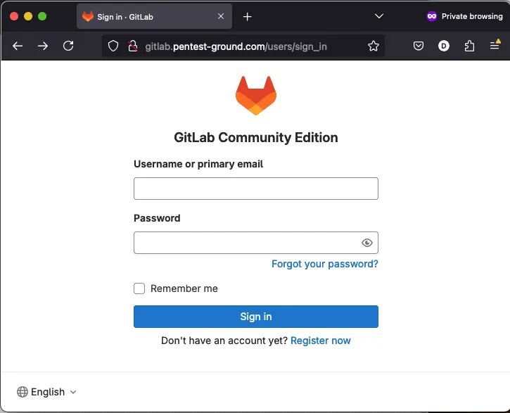 Gitlab CE login