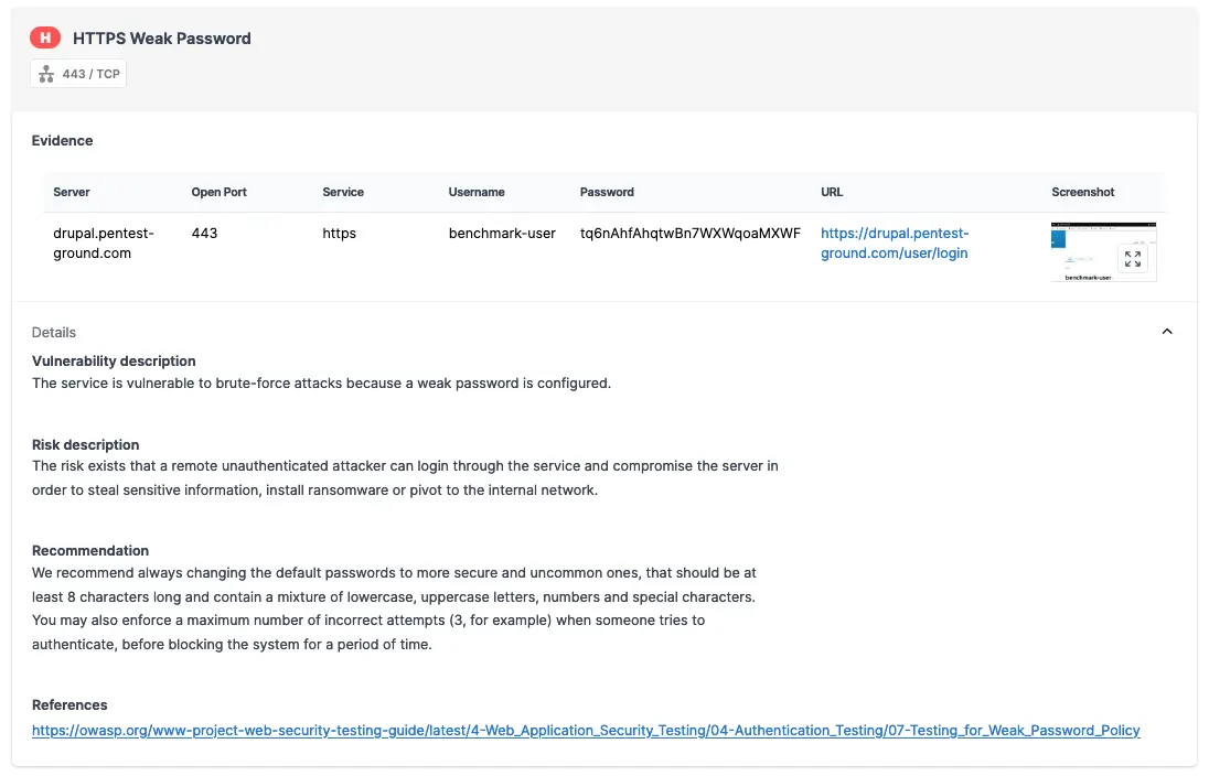 Drupal password auditor HTTPS weak password