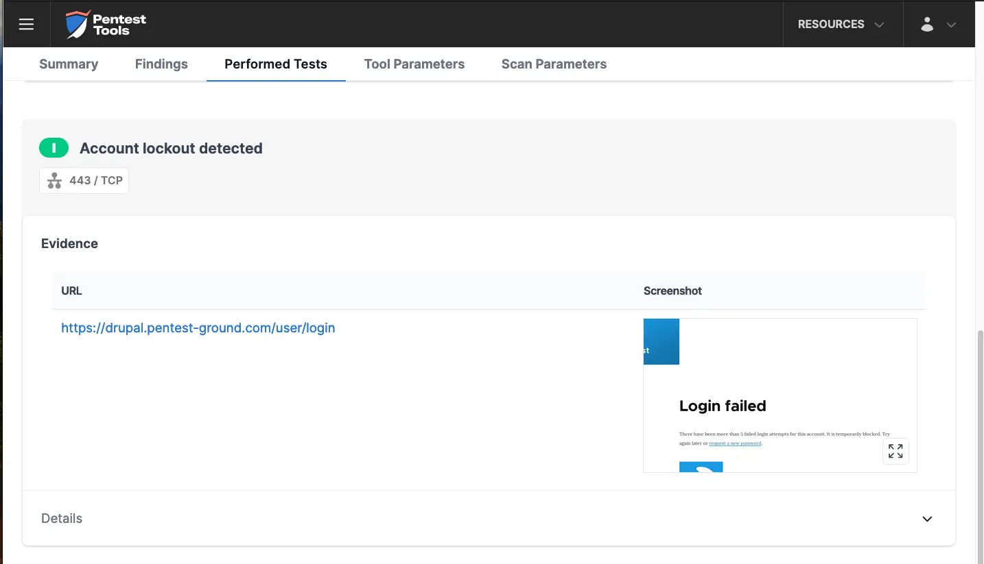 Drupal temporary account lockout detection