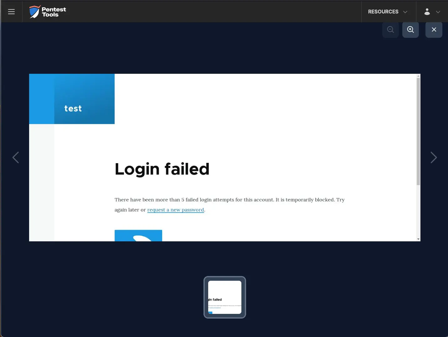 Drupal temporary account lockout detection screenshot