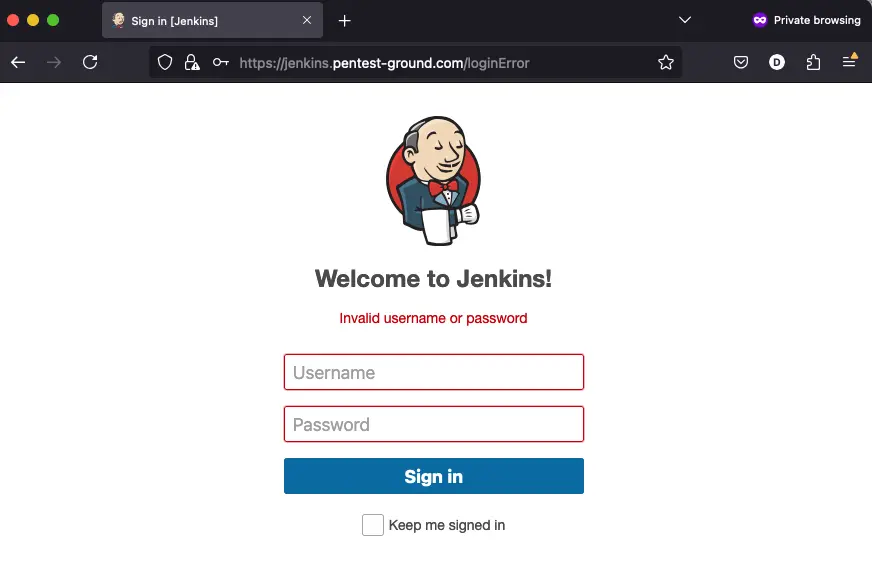 Jenkins login error